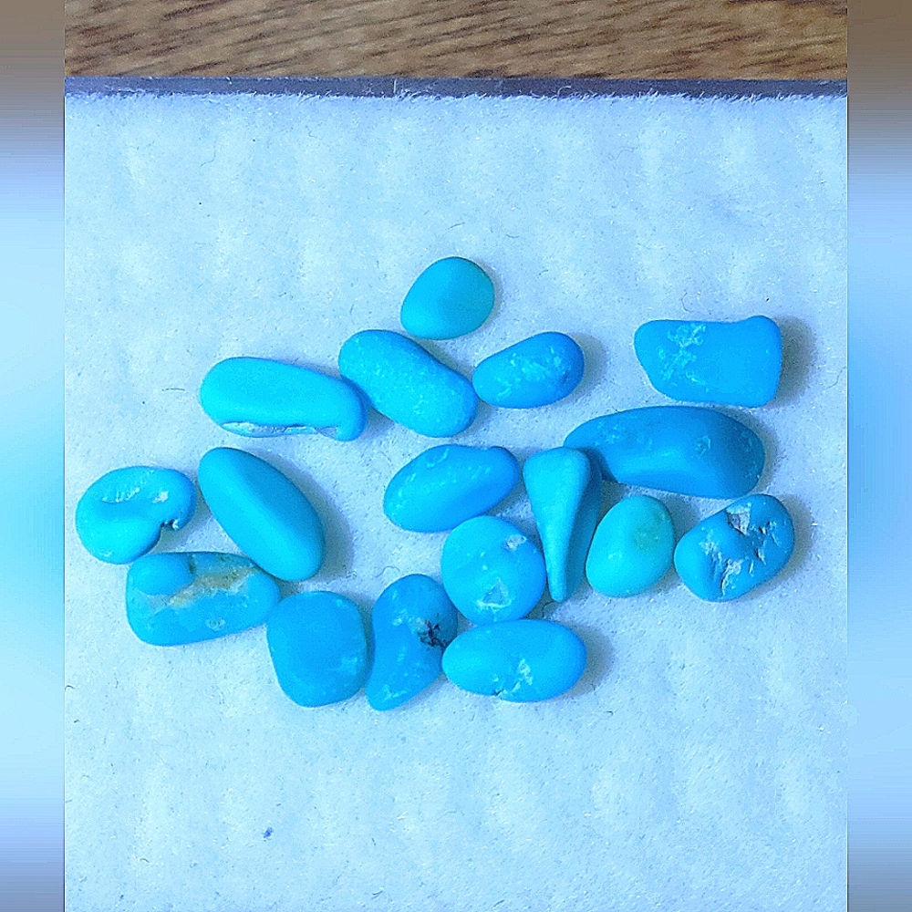 2pcs. Sleeping Beauty Turquoise Nuggets 2-4mm